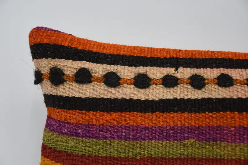 Bolster Cushion, Vintage Pillow, Throw Kilim Pillow, Kilim Cushion Sham, 12x24 Black Pillow Cover, Lounge Throw Cushion Case, Pillow Sham - 2