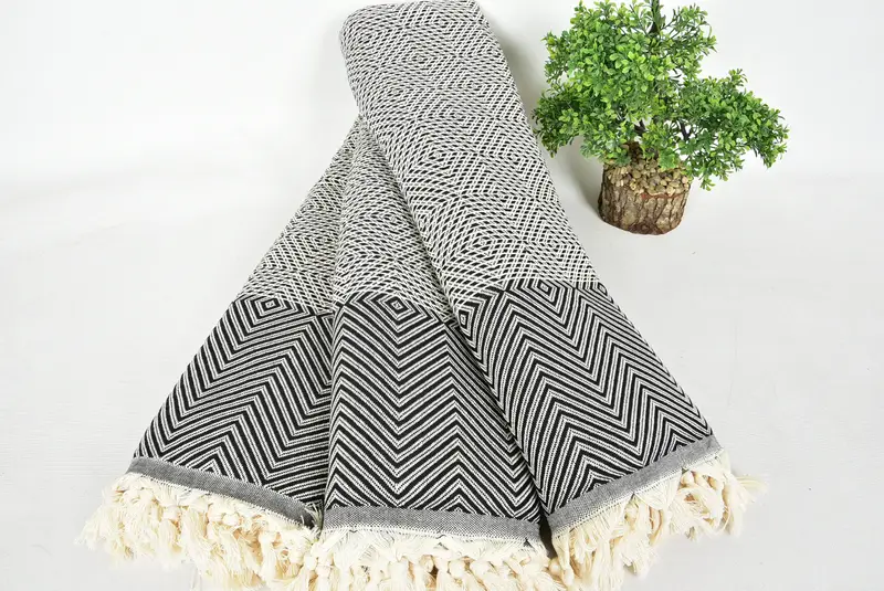 Home Gift, Decorative Bedspread, Custom Wedding Gift From Bridesmaid, Wedding Favors, Bridesmaid Gifts, Throw Blanket, 92x80 Cotton Diamond Towel - 4