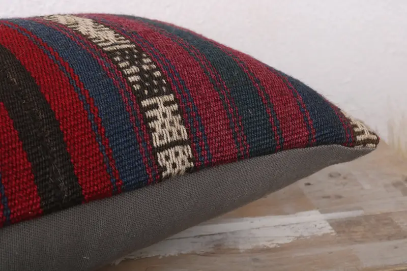 12x24 Red Cushion Cover, Cushion, Crochet Pattern Pillow Case, Pillow for Sofa, Throw Kilim Pillow, Boho Chic Pillow Sham, Turkish Pillow - 6