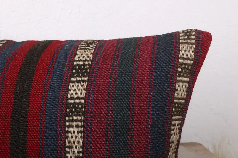 12x24 Red Cushion Cover, Cushion, Crochet Pattern Pillow Case, Pillow for Sofa, Throw Kilim Pillow, Boho Chic Pillow Sham, Turkish Pillow - 5