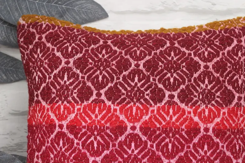 Kilim Cushion Sham, Retro Throw Pillow Case, 14x14 Red Pillow Cover, Indoor Cushion, Turkish Pillow, Antique Pillows, Pillow Case - 2