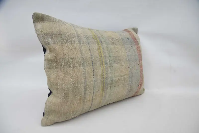Boho Pillow Sham Cover, Tapestry Pillow Sham, Turkish Pillow, Vintage Pillow, Cushion Cover, 20x28 Beige Pillow Sham, Authentic Pillow Sham - 3
