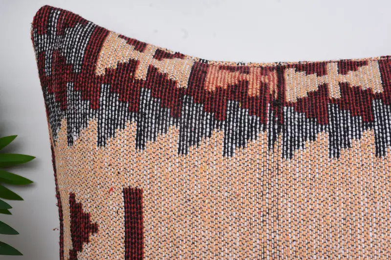 20x20 Red Pillow Case, Cushion, Vintage Kilim Pillow, Handmade Kilim Cushion, Chair Pillow, Handmade Throw Pillow Cover, Gift Pillow - 3