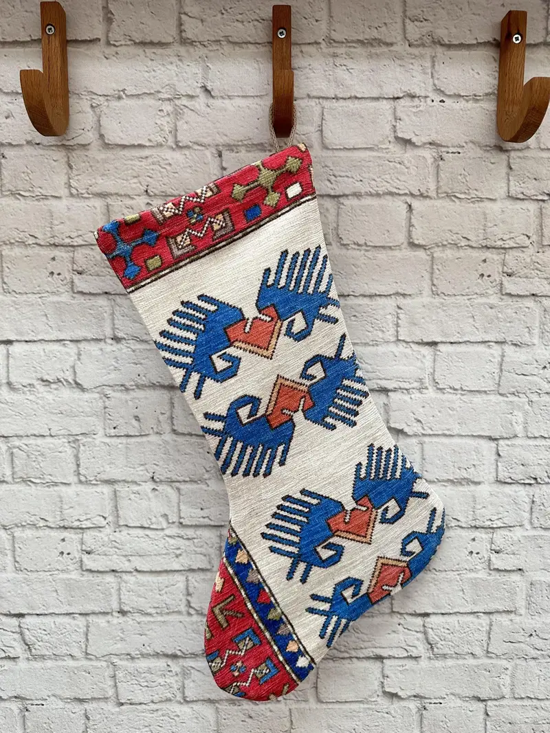 Tatil Dekoru için Geometrik Baskılı Konforlu Baskılı Çorap