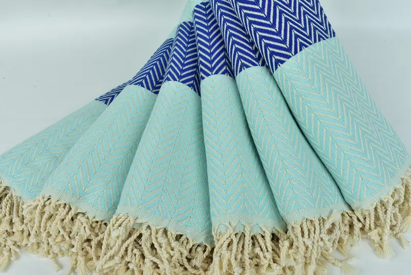 Lightweight towel, Oversized Beach Towel, 70x40 Cotton Chevron Towel, Personalized Turkish Towel, Beach Towel Bulk, Anniversary Gift For Her - 4