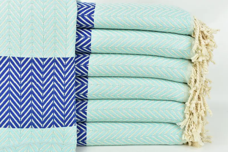 Lightweight towel, Oversized Beach Towel, 70x40 Cotton Chevron Towel, Personalized Turkish Towel, Beach Towel Bulk, Anniversary Gift For Her - 1