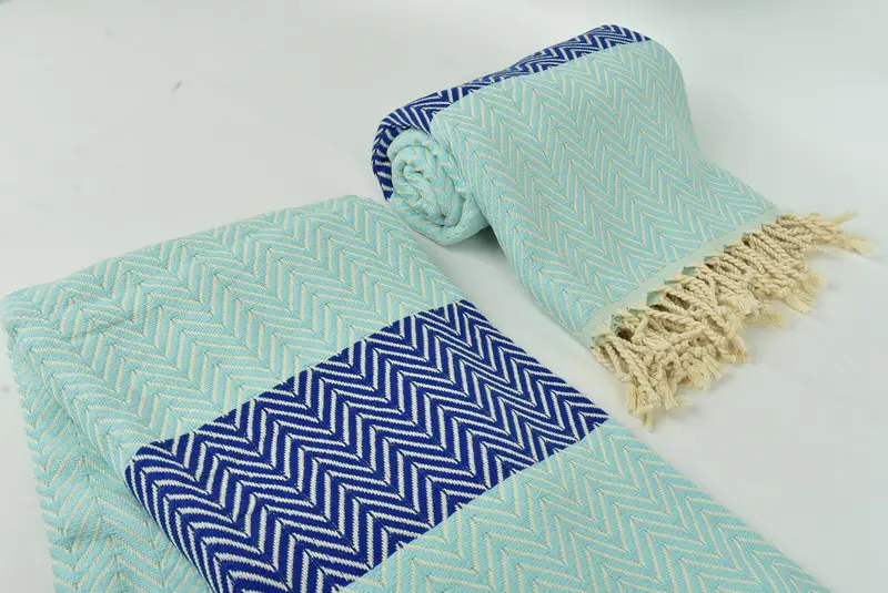Lightweight towel, Oversized Beach Towel, 70x40 Cotton Chevron Towel, Personalized Turkish Towel, Beach Towel Bulk, Anniversary Gift For Her - 7
