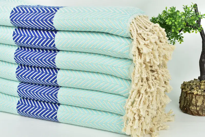 Lightweight towel, Oversized Beach Towel, 70x40 Cotton Chevron Towel, Personalized Turkish Towel, Beach Towel Bulk, Anniversary Gift For Her - 3