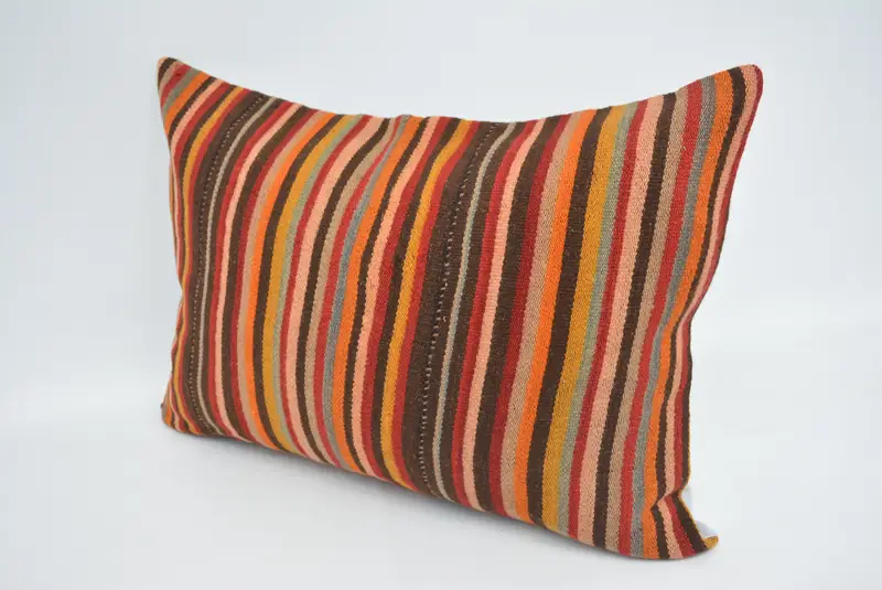 Turkish Corner Cushion, Vintage Pillow, 20x28 Brown Cushion Cover, Kilim Cushion Sham, Pattern Throw Pillow Cover, Home Decor Pillow, Pillow Sham - 4