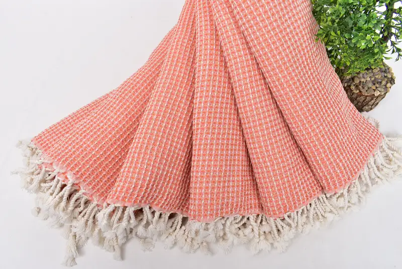 Organik havlu, büyükanne hediyesi, Türk havlu, el yapımı hediye, nedime havlu, 68x36 pamuk waffle havlu, Bachelorette Favors Beach, En İyi Düğün Hediyesi - 4