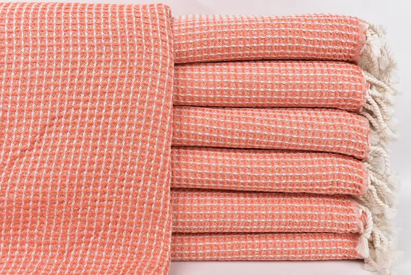 Organik havlu, büyükanne hediyesi, Türk havlu, el yapımı hediye, nedime havlu, 68x36 pamuk waffle havlu, Bachelorette Favors Beach, En İyi Düğün Hediyesi - 1