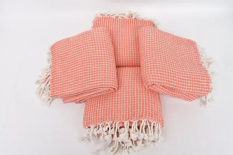 Organik havlu, büyükanne hediyesi, Türk havlu, el yapımı hediye, nedime havlu, 68x36 pamuk waffle havlu, Bachelorette Favors Beach, En İyi Düğün Hediyesi - 6