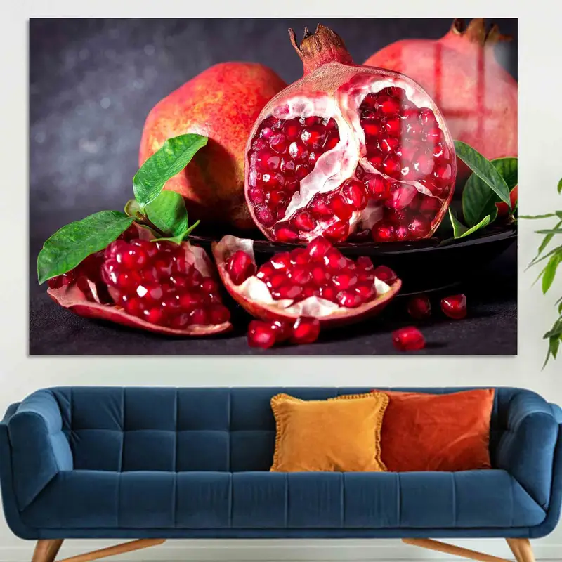 Lienzo de cocina rojo de moda: impresión artística de una escena gastronómica