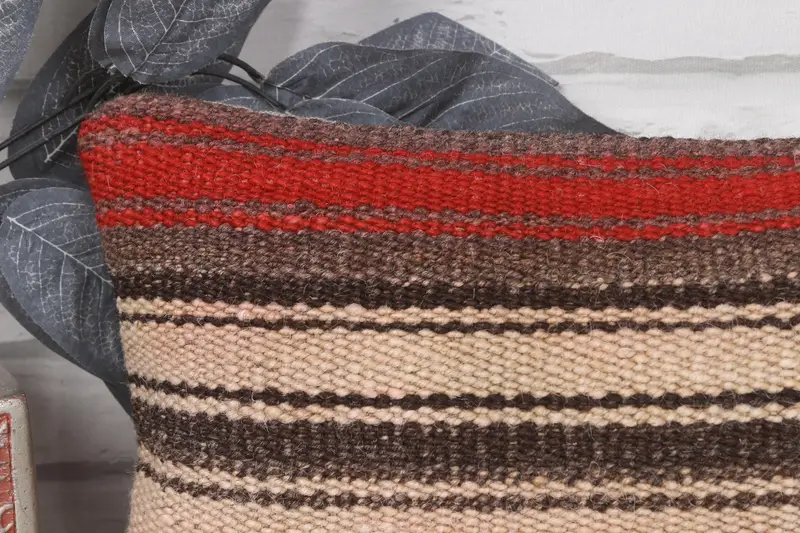 Interior Designer Pillow, Outdoor Bolster Pillow Case, 8x16 Red Cushion Cover, Turkish Pillow, Handmade Kilim Cushion, Pillow Cover - 2