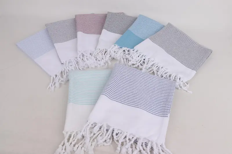 Turkish Hand Towel, Beach Theme Bachelorette Party, Monogrammed Hand Towel, House Warming Gift, 40x18 Cotton Striped Towel, Personalized Hand Towel - 1