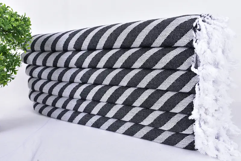 Custom Turkish Towel, Cotton towel, Travel Towel, Memorial Gift, Quick-dry towel, Spa Towel, 70x40 Cotton Striped Towel, Bachelorette Party Gifts - 3
