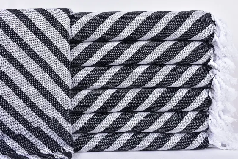Custom Turkish Towel, Cotton towel, Travel Towel, Memorial Gift, Quick-dry towel, Spa Towel, 70x40 Cotton Striped Towel, Bachelorette Party Gifts - 1