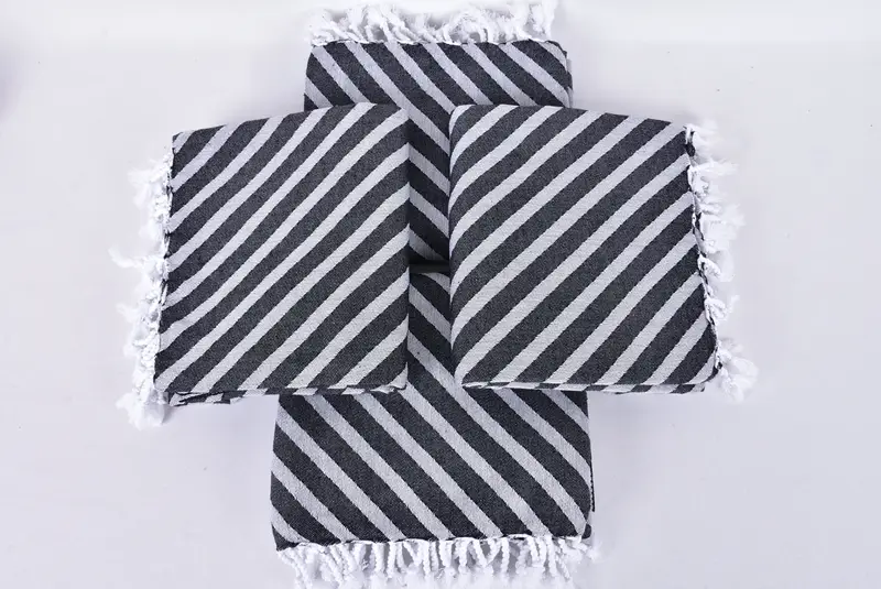 Custom Turkish Towel, Cotton towel, Travel Towel, Memorial Gift, Quick-dry towel, Spa Towel, 70x40 Cotton Striped Towel, Bachelorette Party Gifts - 6