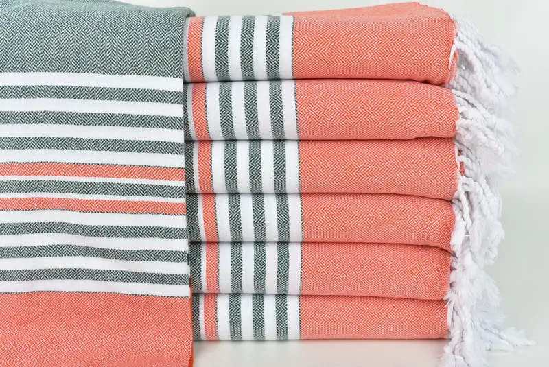Gift For Him, 68x40 Cotton Striped Towel, Monogrammed Beach Towel, Luxury Beach Towel, Custom Towel Beach, Thin towel, Unique Gift, Yoga Towel - 1