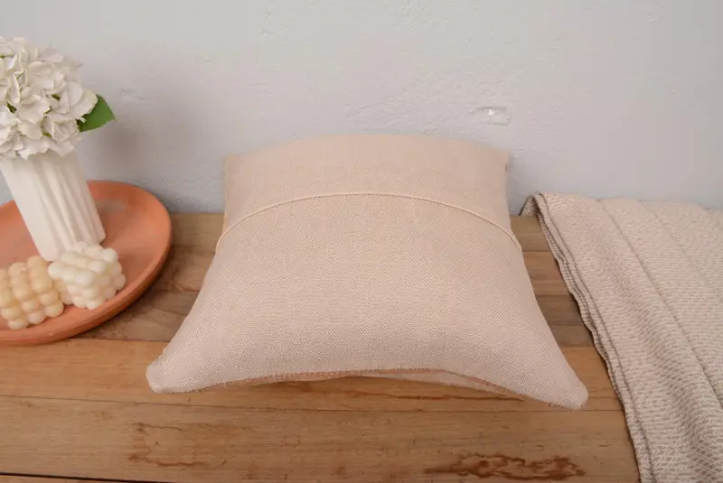 Crochet Pattern Pillow, 16x16 Beige Pillow Sham, Gift Pillow, Ethnic Pillow Sham, Boho Pillow, Kilim Pillow, Pillow Cover, Bed Pillow Case - 6