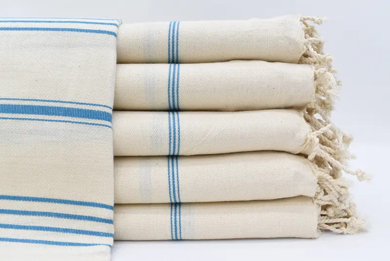 Handwoven Turkish bath towel, Embroidery Towel, Organic towel, Valentines Day Gift For Him, 70x40 Linen Striped Towel, Thin towel, Embroidered Towel - 1