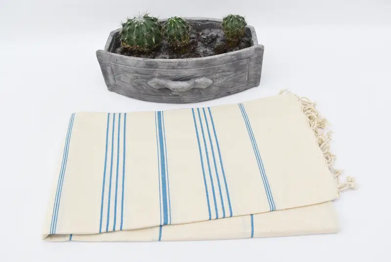 Handwoven Turkish bath towel, Embroidery Towel, Organic towel, Valentines Day Gift For Him, 70x40 Linen Striped Towel, Thin towel, Embroidered Towel - 4