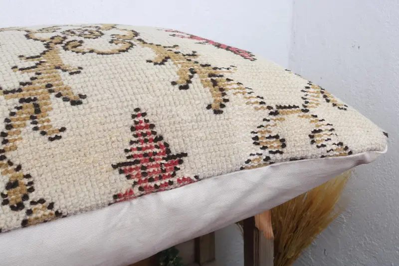 28x28 White Pillow Cover, Turkish Corner Pillow Sham, Antique Pillows, Cushion Cover, Kilim Cushion Sham, Boho Pillow Sham Cover, Bed Pillow Case - 6