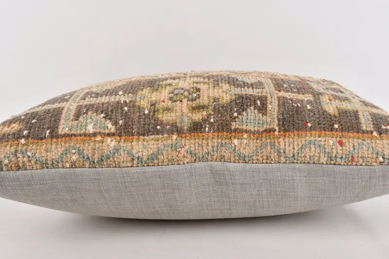 Neutral Throw Cushion Case, Antique Pillows, Kilim Pillow, Christmas Cushion, Pillow Cover, Pillow for Sofa, 20x28 Brown Pillow Case - 5