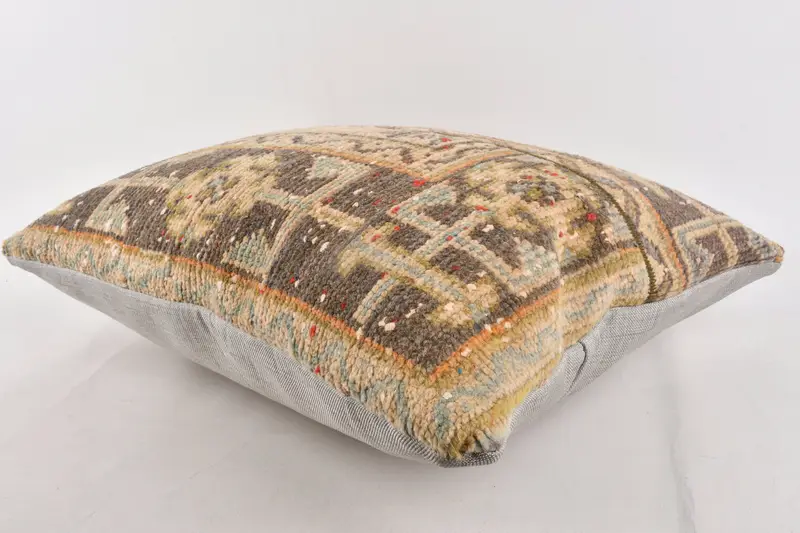 Neutral Throw Cushion Case, Antique Pillows, Kilim Pillow, Christmas Cushion, Pillow Cover, Pillow for Sofa, 20x28 Brown Pillow Case - 6