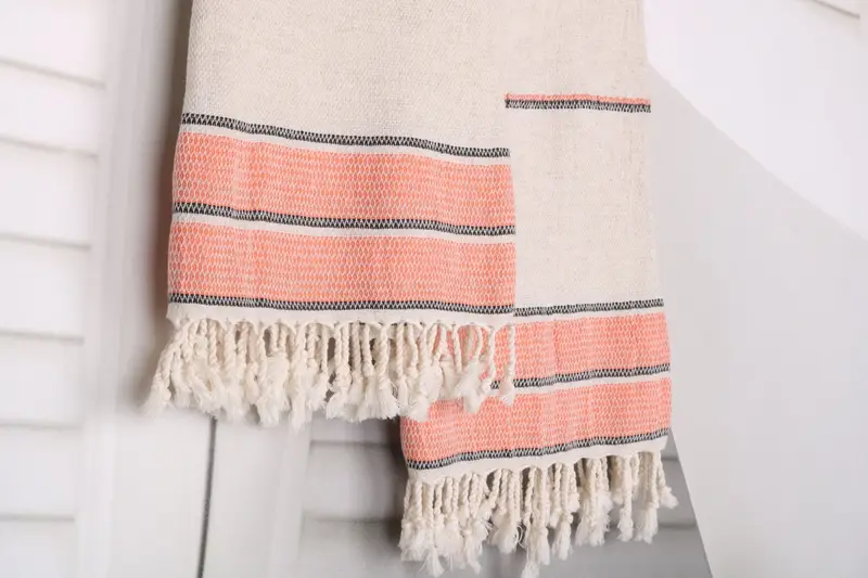 Personalized Towel, Embroidery Towel, Soft towel, Pool Towels, Gift Boxes Towel, Bridal Shower Gift, 70x36 Linen Striped Towel, Beach Wedding Favor - 8