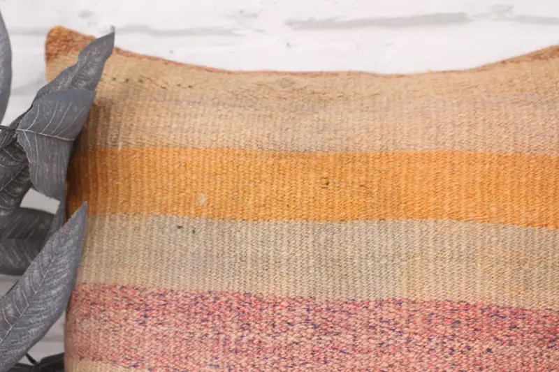 Pillow for Couch, Cushion Cover, Vintage Kilim Throw Pillow, Throw Kilim Pillow, 20x20 Orange Pillow Case, Nautical Throw Cushion Case - 2