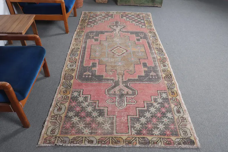 Alfombra Ikat roja y azul, 1,2x2,5m Decoración elegante