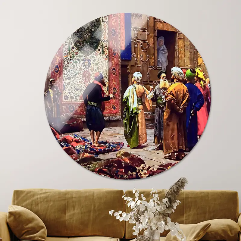 Zarif Kahire Halı Tüccar Kanvas Tablo Tablo - Sanatsal Ev Dekorasyonu