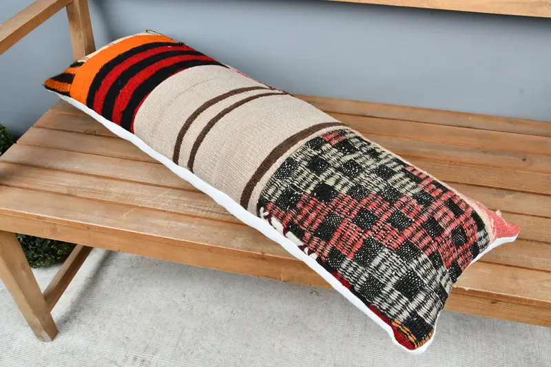 Turkish Pillow, Cushion, Pillow for Sofa, Authentic Pillow Sham, 12x36 Beige Pillow Cover, Interior Designer Pillow, Comfy Throw Pillow Case - 2