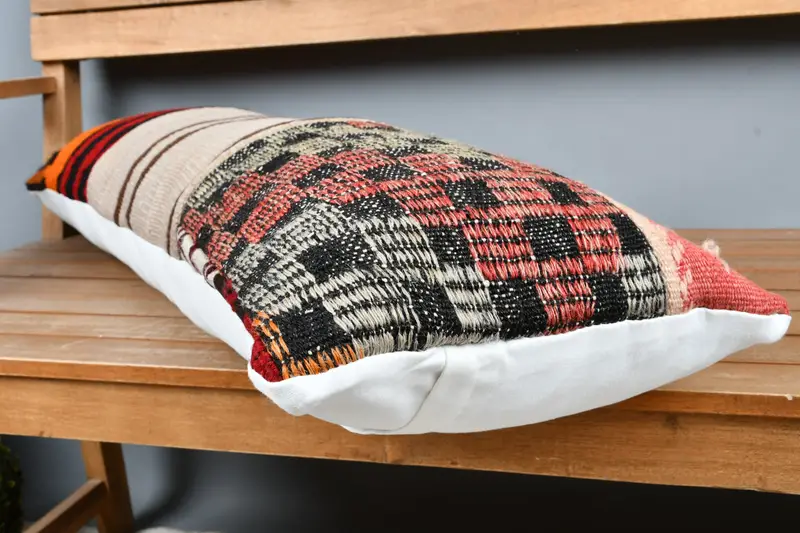 Turkish Pillow, Cushion, Pillow for Sofa, Authentic Pillow Sham, 12x36 Beige Pillow Cover, Interior Designer Pillow, Comfy Throw Pillow Case - 3