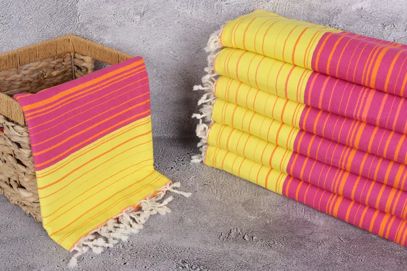 Gift Boxes Towel, Bridesmaid Gifts, 70x40 Cotton Striped Towel, Personalized Gifts, Best lightweight Turkish towel for travel USA, Beach Towel Bulk - 4