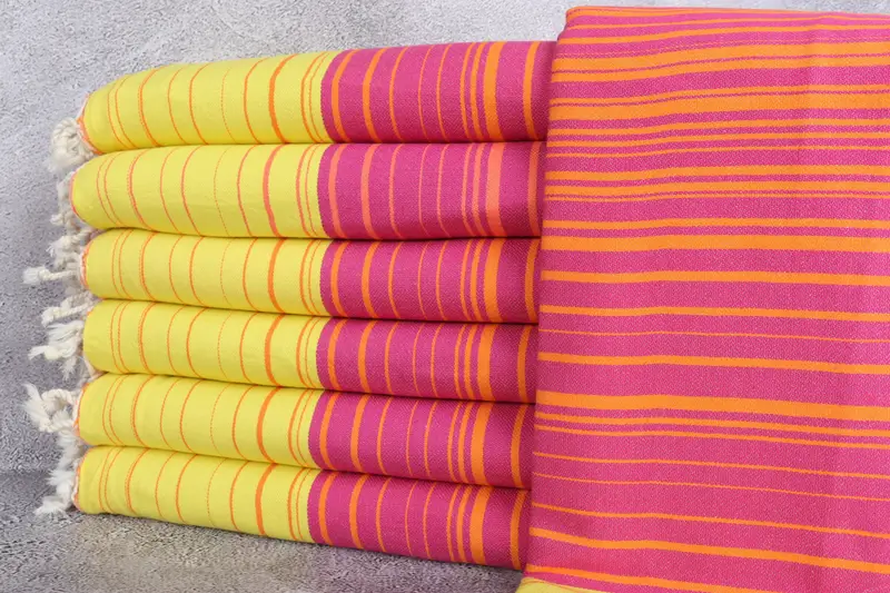 Gift Boxes Towel, Bridesmaid Gifts, 70x40 Cotton Striped Towel, Personalized Gifts, Best lightweight Turkish towel for travel USA, Beach Towel Bulk - 2