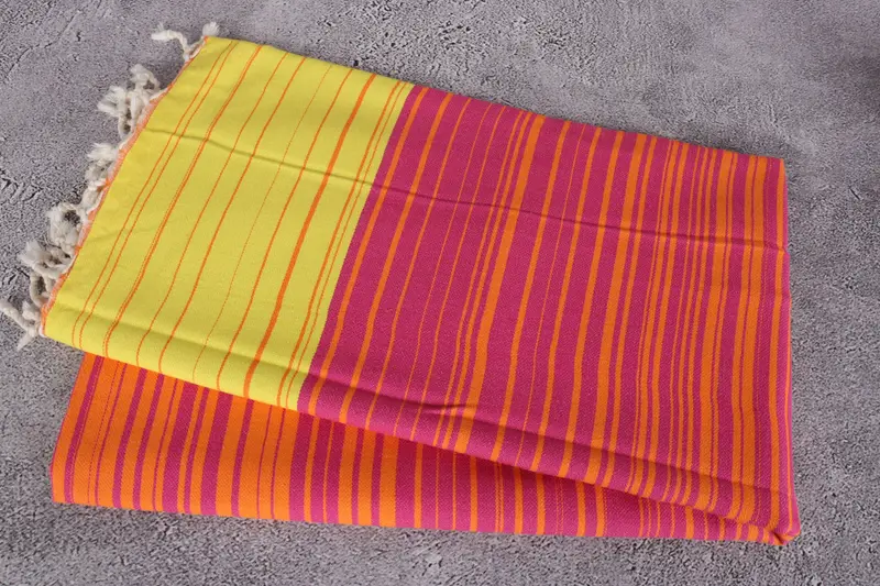 Gift Boxes Towel, Bridesmaid Gifts, 70x40 Cotton Striped Towel, Personalized Gifts, Best lightweight Turkish towel for travel USA, Beach Towel Bulk - 7