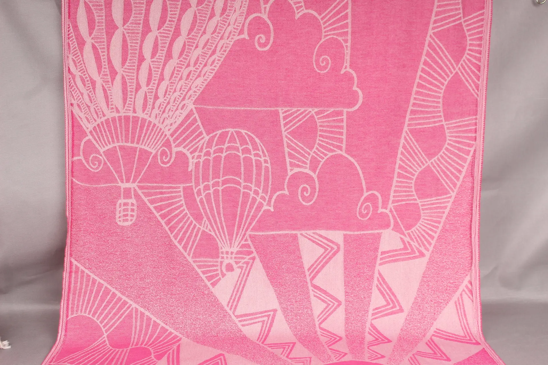 Fuchsia Cotton Towel, 40x67 Inches, Organic Cotton, Bachelorette Gift - 1