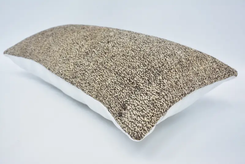 Cubierta de almohada de casa de campo, cojín Ikat, funda de almohada, almohadas antiguas, almohada de kilim, caja de almohada marrón 12x24, almohada de jardín, almohada de kilim - 6