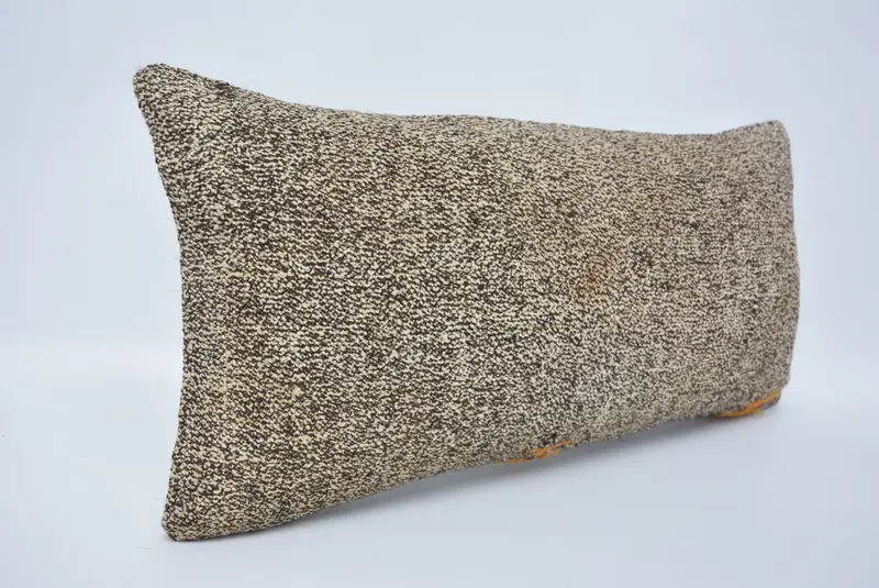 Cubierta de almohada de casa de campo, cojín Ikat, funda de almohada, almohadas antiguas, almohada de kilim, caja de almohada marrón 12x24, almohada de jardín, almohada de kilim - 3