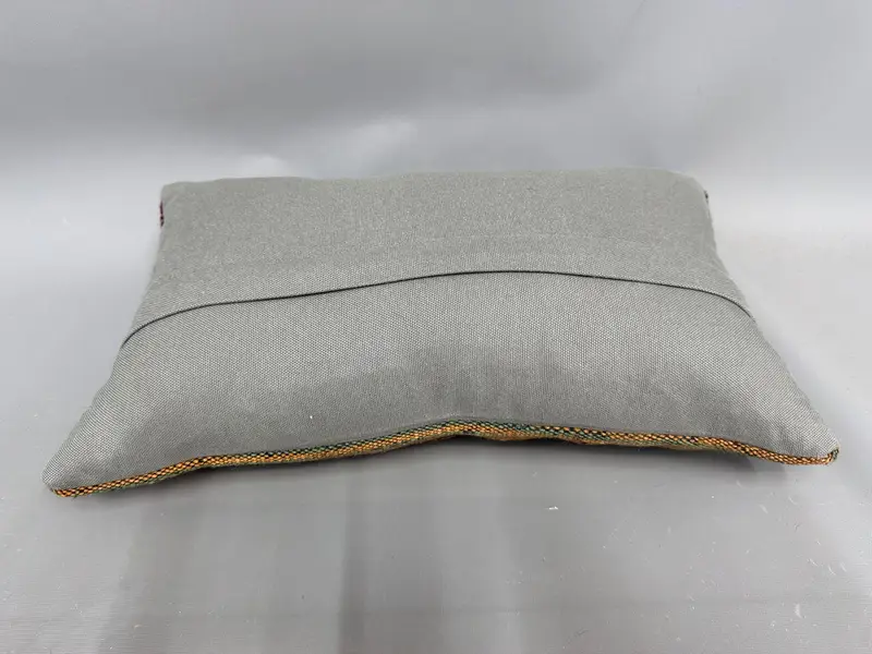 Kilim Pillow Cover, Cushion Case, Kilim Cushion Sham, Nomadic Pillow Case, Vintage Kilim Pillow, 12x20 Green Pillow Case, Tapestry Cushion Case - 7