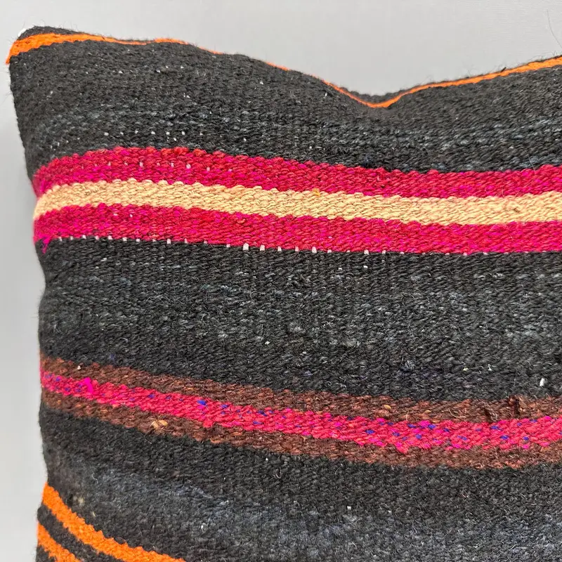 Morroccon Kilim Cushion Pillow Cover, Pillow Sham, Throw Kilim Pillow, Vintage Kilim Pillow, Interior Designer Pillow, 18x18 Brown Cushion - 5