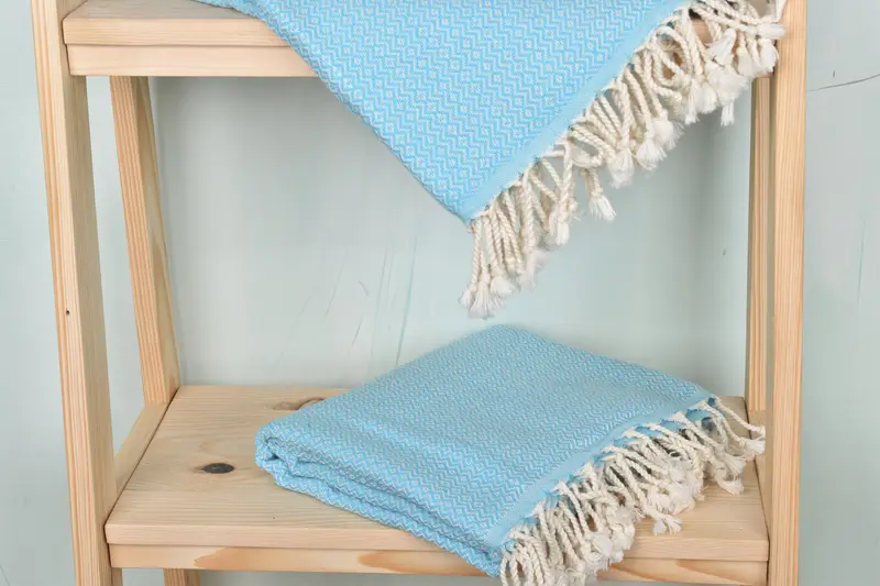 Wedding Shower Gift, 70x40 Cotton Diamond Towel, Handwoven Turkish Towel, Beach Towel Bulk, Bridesmaid Gift, Turkish Towel Beach, Pool Towels - 5