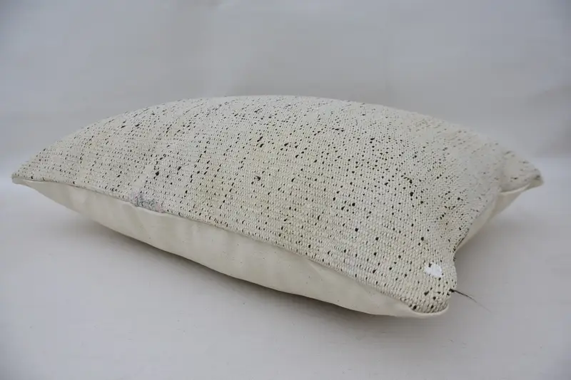 Accent Throw Cushion Cover, 16x24 White Pillow Cover, Vintage Pillow, Pillow Cover, Turkish Pillow, Interior Designer Pillow - 6