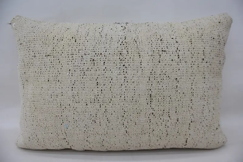 Accent Throw Cushion Cover, 16x24 White Pillow Cover, Vintage Pillow, Pillow Cover, Turkish Pillow, Interior Designer Pillow - 4