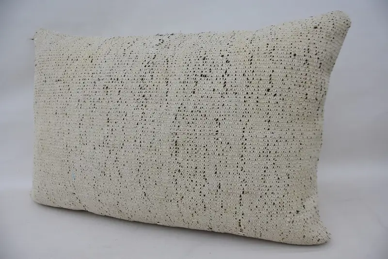 Accent Throw Cushion Cover, 16x24 White Pillow Cover, Vintage Pillow, Pillow Cover, Turkish Pillow, Interior Designer Pillow - 3