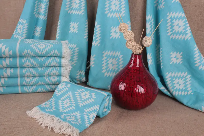 Turkish Towel Organic Cotton Beach Towel Beige, 36x71 Inches