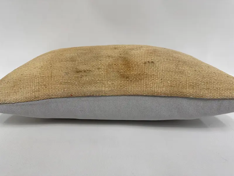 Turkish Kilim Pillow, Pillow for Couch, Pillow Case, Outdoor Cushion Case, Kilim Cushion Sham, 12x20 Beige Cushion Cover, Floor Pillow - 5