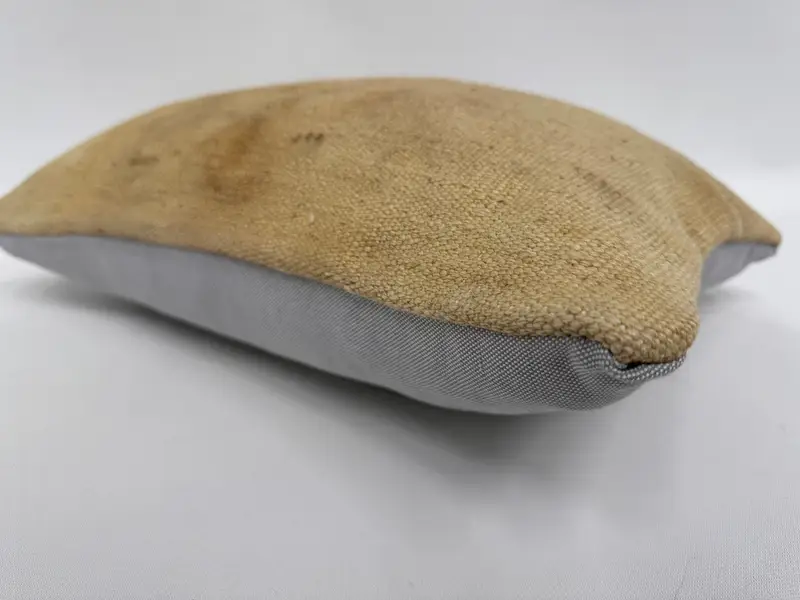 Turkish Kilim Pillow, Pillow for Couch, Pillow Case, Outdoor Cushion Case, Kilim Cushion Sham, 12x20 Beige Cushion Cover, Floor Pillow - 6